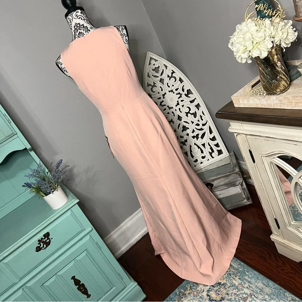 Eliza J Ruffle Drape Sleeveless Maxi Dress Evening Gown Size 6 Wedding Guest - Picture 12 of 16